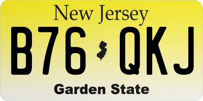 NJ license plate B76QKJ