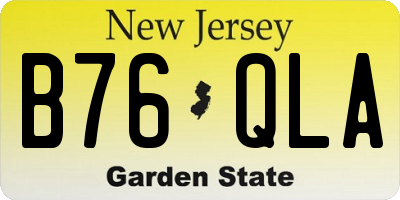 NJ license plate B76QLA