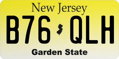 NJ license plate B76QLH