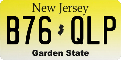 NJ license plate B76QLP