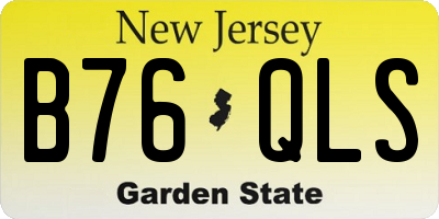 NJ license plate B76QLS