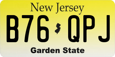 NJ license plate B76QPJ
