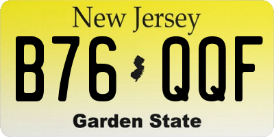 NJ license plate B76QQF