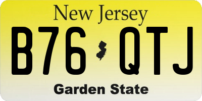 NJ license plate B76QTJ