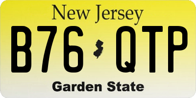 NJ license plate B76QTP