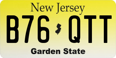 NJ license plate B76QTT