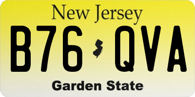 NJ license plate B76QVA
