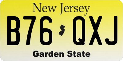 NJ license plate B76QXJ
