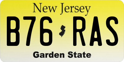 NJ license plate B76RAS