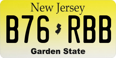 NJ license plate B76RBB