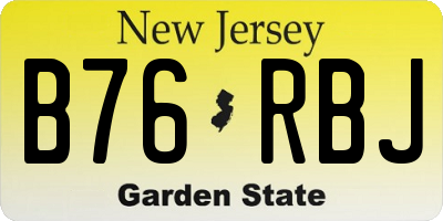 NJ license plate B76RBJ
