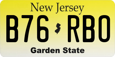 NJ license plate B76RBO
