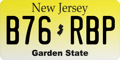 NJ license plate B76RBP