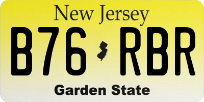 NJ license plate B76RBR