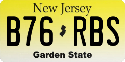 NJ license plate B76RBS