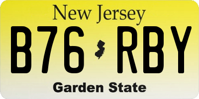 NJ license plate B76RBY