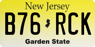 NJ license plate B76RCK