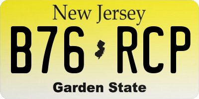NJ license plate B76RCP