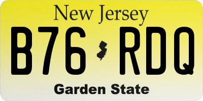 NJ license plate B76RDQ