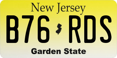NJ license plate B76RDS