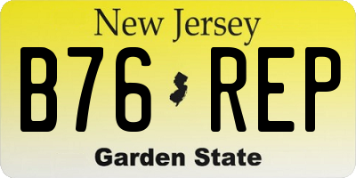 NJ license plate B76REP