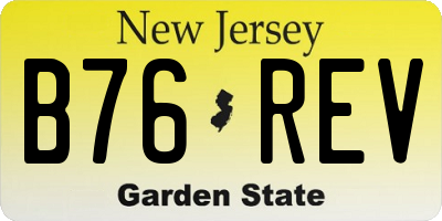 NJ license plate B76REV