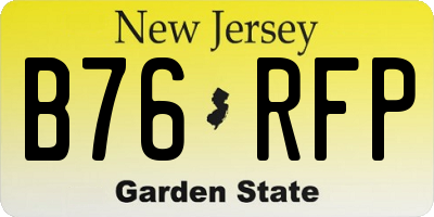 NJ license plate B76RFP