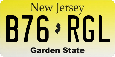 NJ license plate B76RGL