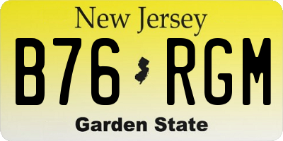 NJ license plate B76RGM