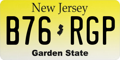 NJ license plate B76RGP