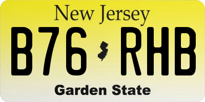NJ license plate B76RHB