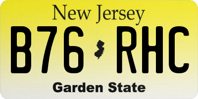 NJ license plate B76RHC