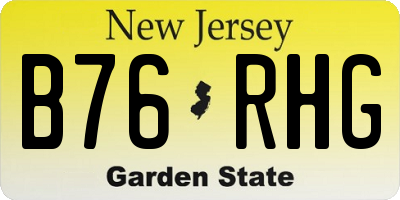 NJ license plate B76RHG