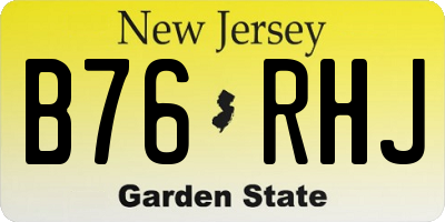 NJ license plate B76RHJ