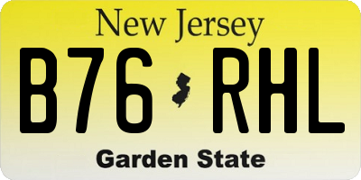 NJ license plate B76RHL
