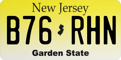 NJ license plate B76RHN