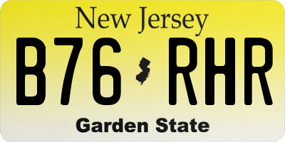 NJ license plate B76RHR