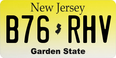 NJ license plate B76RHV