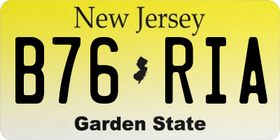 NJ license plate B76RIA