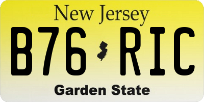 NJ license plate B76RIC