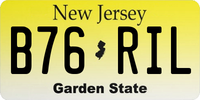 NJ license plate B76RIL