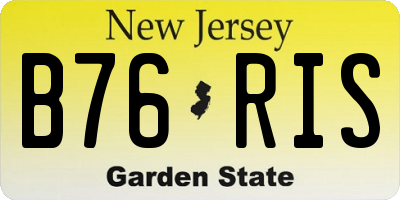 NJ license plate B76RIS