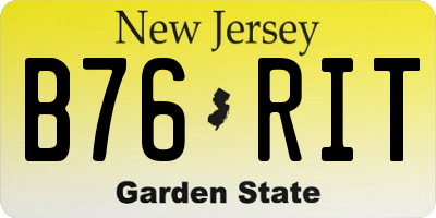 NJ license plate B76RIT