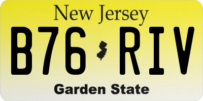 NJ license plate B76RIV