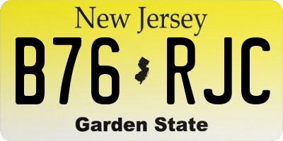 NJ license plate B76RJC