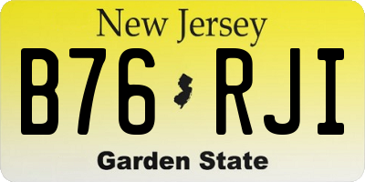 NJ license plate B76RJI