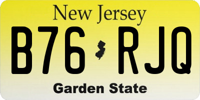 NJ license plate B76RJQ