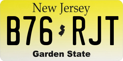 NJ license plate B76RJT