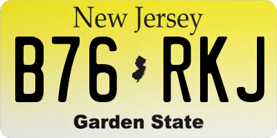 NJ license plate B76RKJ