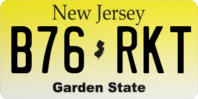 NJ license plate B76RKT